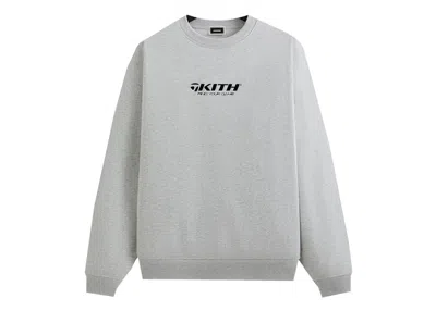 Pre-owned Kith Men's  Taylormade Find Your Game Nelson Crewneck Sweatshirt In Light Heather Grey