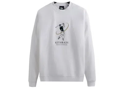 Pre-owned Kith Men's  Taylormade Invitational Crewneck Sweatshirt In White