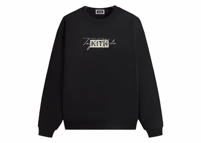 Pre-owned Kith Men's  Taylormade Script Nelson Crewneck Sweatshirt In Black