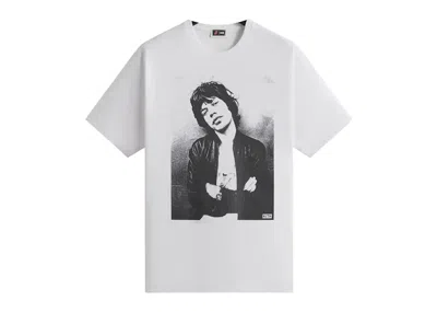 Pre-owned Kith Men's  The Rolling Stones Mick Photo Vintage Tee Shirt In White