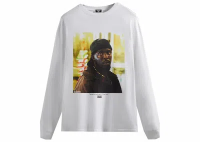 Pre-owned Kith Men's  The Wire Omar Back Long Sleeve Tee Shirt In White