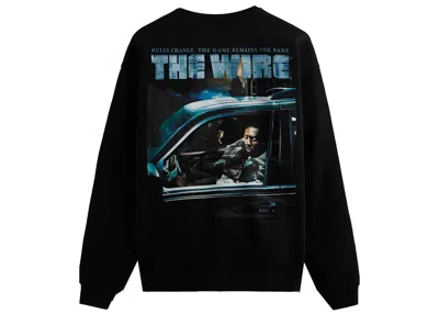 Pre-owned Kith Men's  The Wire Rules Change Vintage Crewneck Sweatshirt In Black