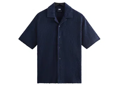 Pre-owned Kith Men's  Thompson Camp Collar Shirt In Nocturnal