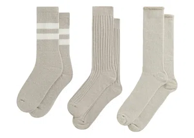 Pre-owned Kith Men's  Three Pack Mixed Cotton Socks In Carabiner Heather