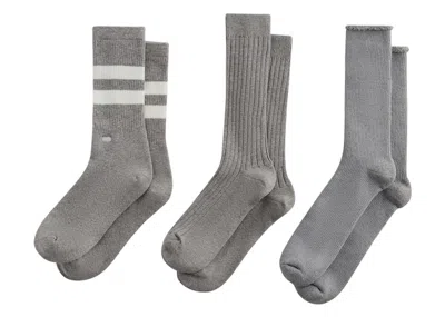 Pre-owned Kith Men's  Three Pack Mixed Cotton Socks In Multi