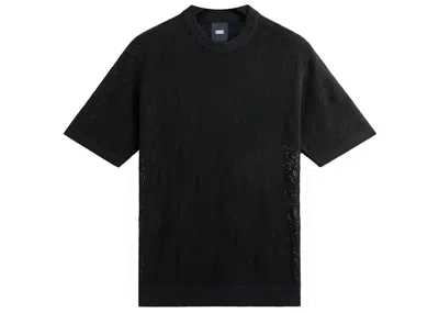 Pre-owned Kith Men's  Tilden Crochet Shirt In Black