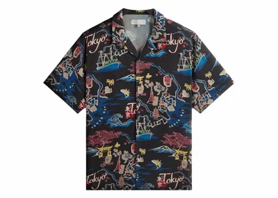 Pre-owned Kith Men's  Tokyo Thompson Camp Collar Shirt In Black