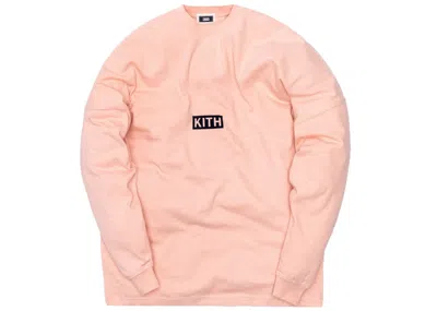 Pre-owned Kith Men's  Track Paneled Long Sleeve Tee Shirt In Pink