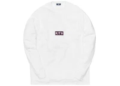 Pre-owned Kith Men's  Track Paneled Long Sleeve Tee Shirt In White