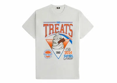 Pre-owned Kith Men's  Treats Champions Vintage Tee Shirt In Light Heather Grey In Gray