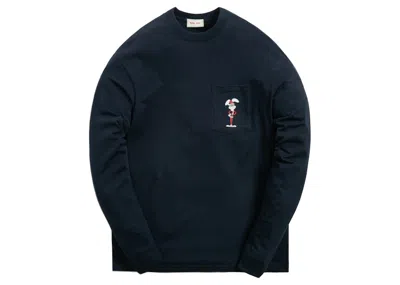 Pre-owned Kith Men's  Treats For Trix Santa Long Sleeve Tee Shirt In Nocturnal In Black