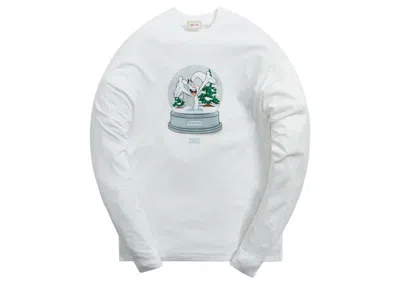Pre-owned Kith Men's  Treats For Trix Snow Globe Long Sleeve Tee Shirt In White
