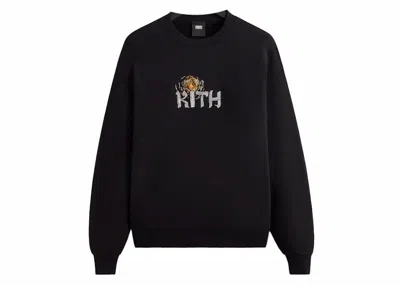 Pre-owned Kith Men's  Treats Hanukkah Shamash Nelson Crewneck Sweatshirt In Black
