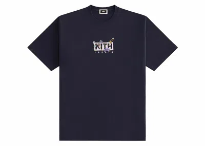 Pre-owned Kith Men's  Treats Honey Ii Classic Logo Tee Shirt In Nocturnal In Black