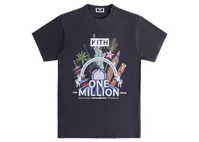Pre-owned Kith Men's  Treats Million Vintage Tee Shirt In Black