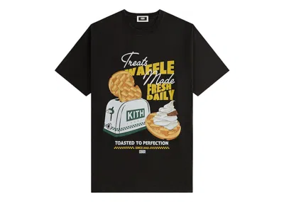Pre-owned Kith Men's  Treats Waffle Toaster Vintage Tee Shirt In Black