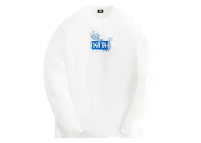 Pre-owned Kith Men's  Treats Year Of The Dragon Long Sleeve Tee Shirt In White