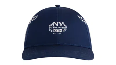 Pre-owned Kith Men's  Twill Aaron Classic Ny To The World Cap In Nocturnal In Black