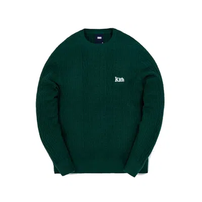 Pre-owned Kith Men's  Vintage Tilden Crewneck Sweatshirt Sweater In Scarab