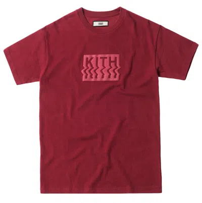 Pre-owned Kith Men's  Warp Tee Shirt In Red