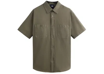 Pre-owned Kith Men's  Washed Cotton Apollo Shirt In Dock