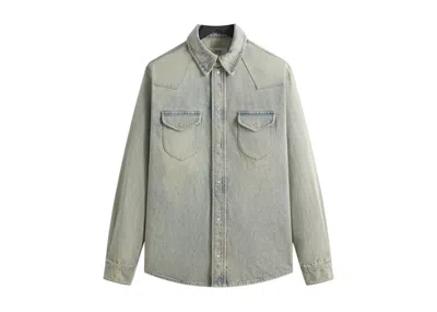 Pre-owned Kith Men's  Webster Denim Shirt In Keaton Wash