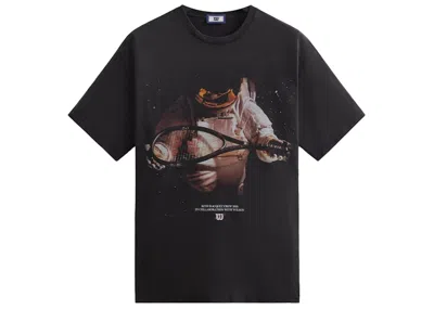 Pre-owned Kith Men's  Wilson Astronaut Vintage Tee Shirt In Black