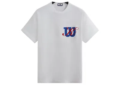 Pre-owned Kith Men's  Wilson Oversized Logo Vintage Tee Shirt In White