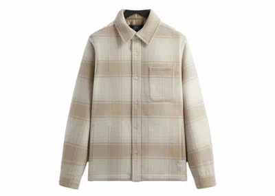 Pre-owned Kith Men's  Wool Ginza Shirt In Canvas In Brown