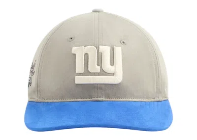 Pre-owned Kith Men's  X '47 New York Giants Microsuede Franchise Long Sleeve Cap In Concrete