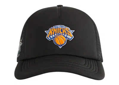 Pre-owned Kith Men's  X '47 New York Knicks Satin Franchise Long Sleeve Trucker Hat In Black