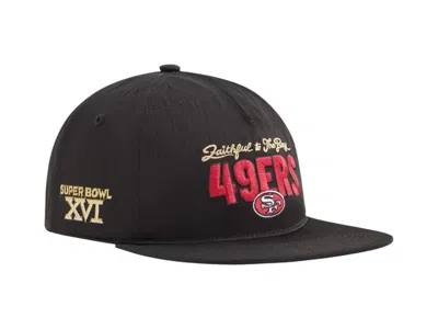 Pre-owned Kith Men's  X 47 X Nfl San Francisco 49ers Hitch Snapback Cap In Black