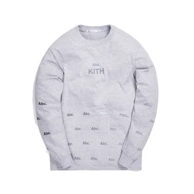Pre-owned Kith Men's  X Advisory Board Crystals Diagram Long Sleeve Tee Shirt In Grey
