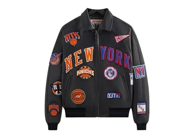 Pre-owned Kith Men's  X Avirex For Madison Square Garden Sports Icon Jacket In Black