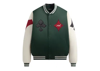 Pre-owned Kith Men's  X Batman Joker Satin Bomber Jacket In Ivy Green