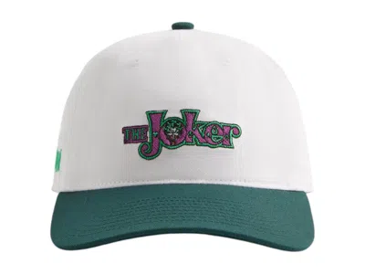 Pre-owned Kith Men's  X Batman Joker Twill Low Pinch Crown Snapback Cap In White
