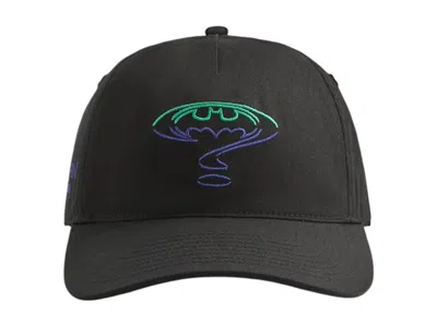 Pre-owned Kith Men's  X Batman Riddle Twill Low Pinch Crown Snapback Cap In Black