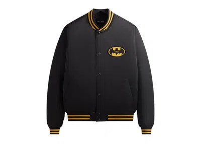 Pre-owned Kith Men's  X Batman Satin Bomber Jacket In Black