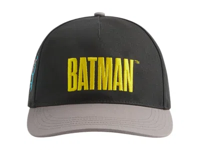 Pre-owned Kith Men's  X Batman Twill Two Tone Pinch Crown Snapback Cap In Black