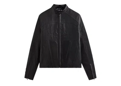 Pre-owned Kith Men's  X Batman Wayne Industries Moto Jacket In Black