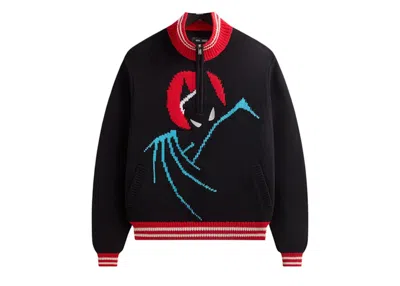 Pre-owned Kith Men's  X Batman Wyona Quarter Zip Sweater In Black