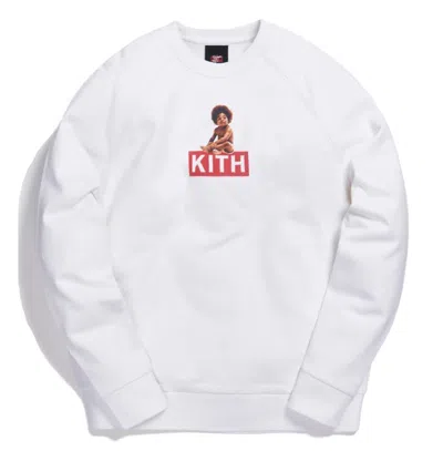 Pre-owned Kith Men's  X Biggie Classic Logo Crewneck Sweatshirt In White