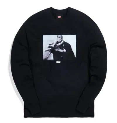 Pre-owned Kith Men's  X Biggie Gimme The Loot Long Sleeve Tee Shirt In Black