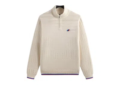Pre-owned Kith Men's  X Bmw Ansel Quarter Zip Sweater In Sandrift