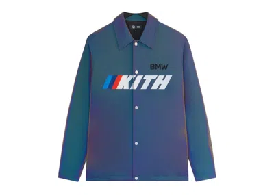 Pre-owned Kith Men's  X Bmw Kieran Coaches Jacket In Techno Violet In Purple