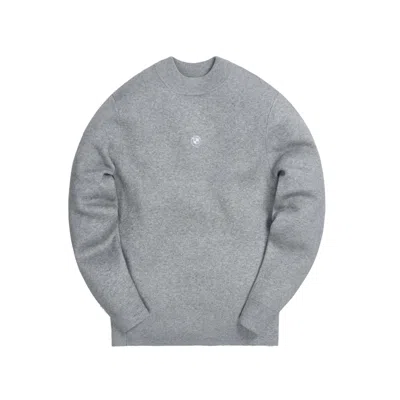 Pre-owned Kith Men's  X Bmw Knit Mockneck In Heather Grey In Gray