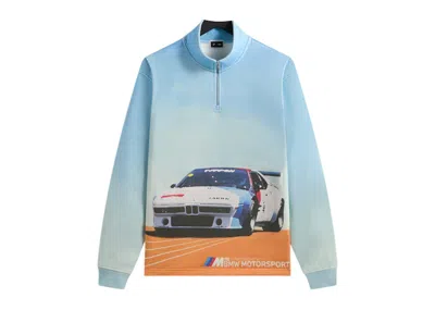 Pre-owned Kith Men's  X Bmw Retro Vintage Quarter Zip In White