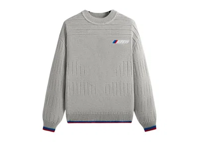 Pre-owned Kith Men's  X Bmw Sven Crewneck Sweatshirt Sweater In Light Heather Grey In Gray