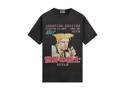 Pre-owned Kith Men's  X Capcom Guile Champion Edition Vintage Tee Shirt In Black