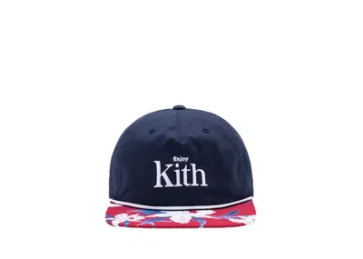 Pre-owned Kith Men's  X Cocacola Floral Cap In Navy Blue/red In Multi